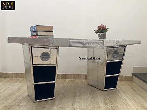 Aviator Wing Desk Aluminium Desk 72 Inches L59773