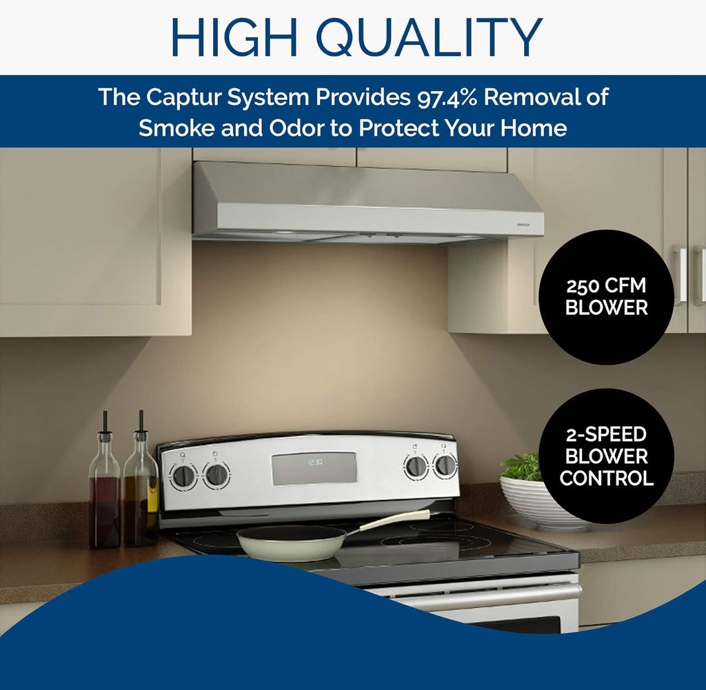 Stainless Steel 30-inch Under Cabinet Range Hood with Light V70561