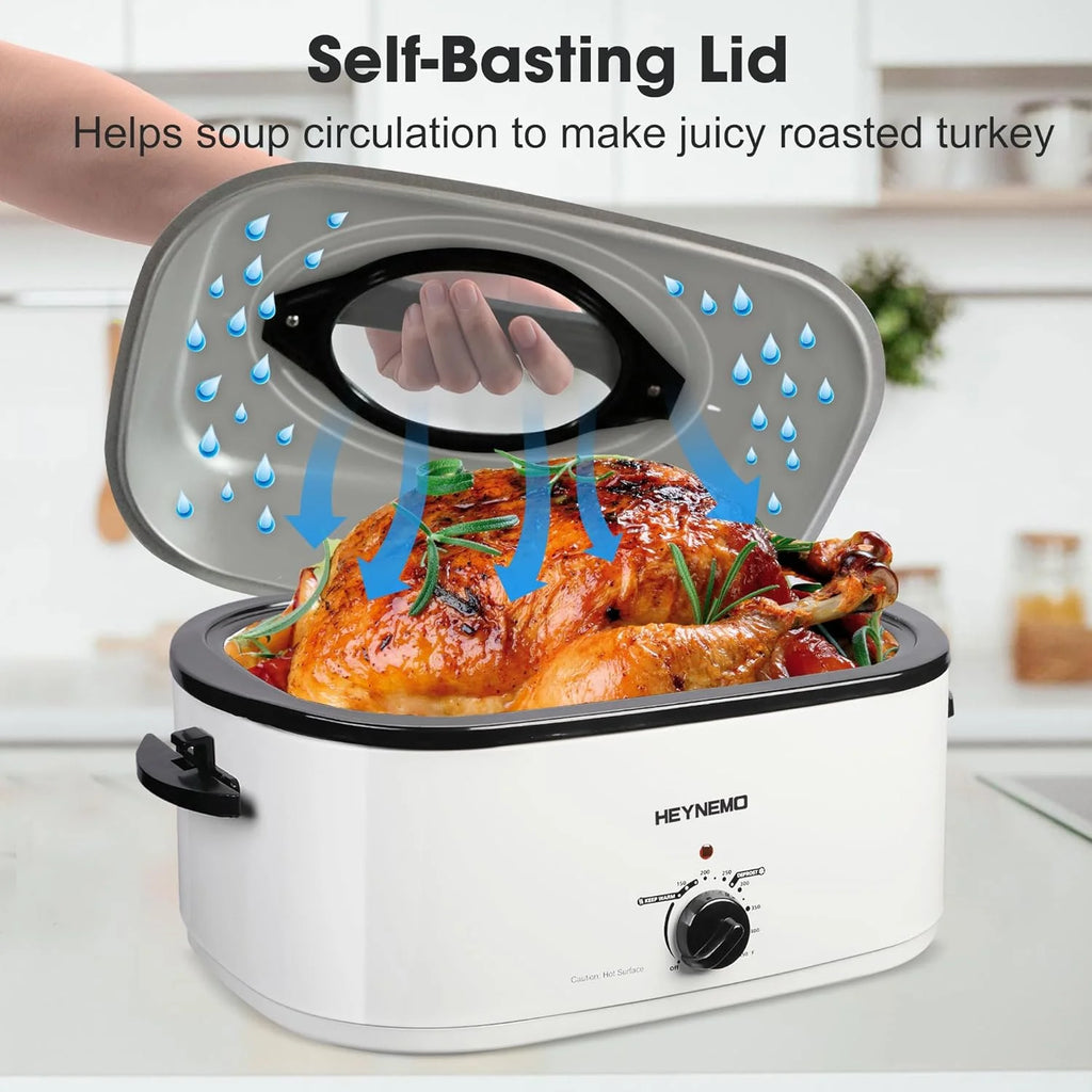 26 Quart Stainless Steel Electric Turkey Roaster Oven L7285