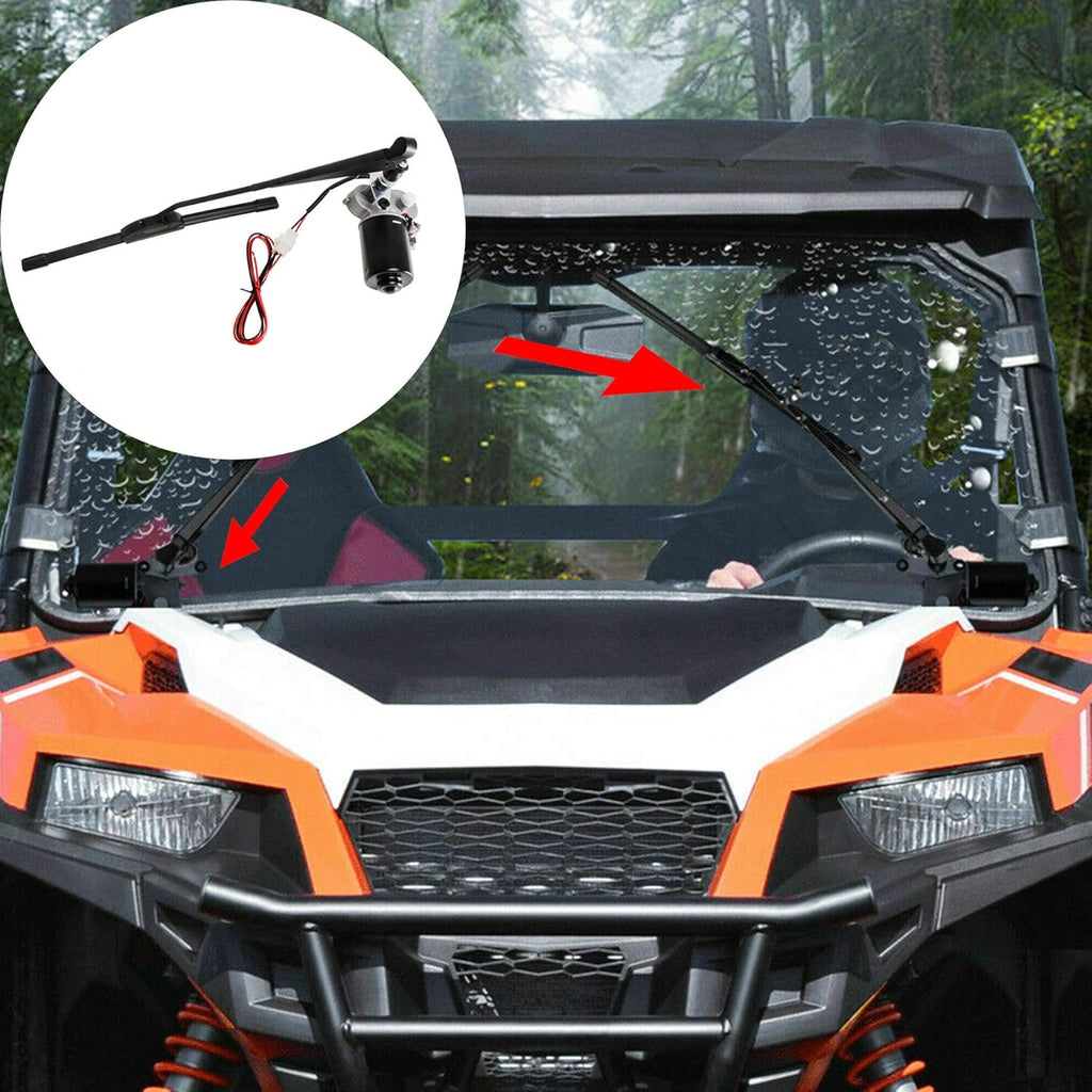 12V Universal Windshield Wiper Kit, 90 Degree Wipe Sweep, Pack of 2 F6352