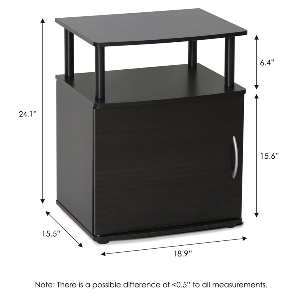 Black Engineered Wood End Table Set of 2 H6621