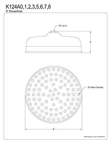Polished Nickel Raindrop Shower Head A795782