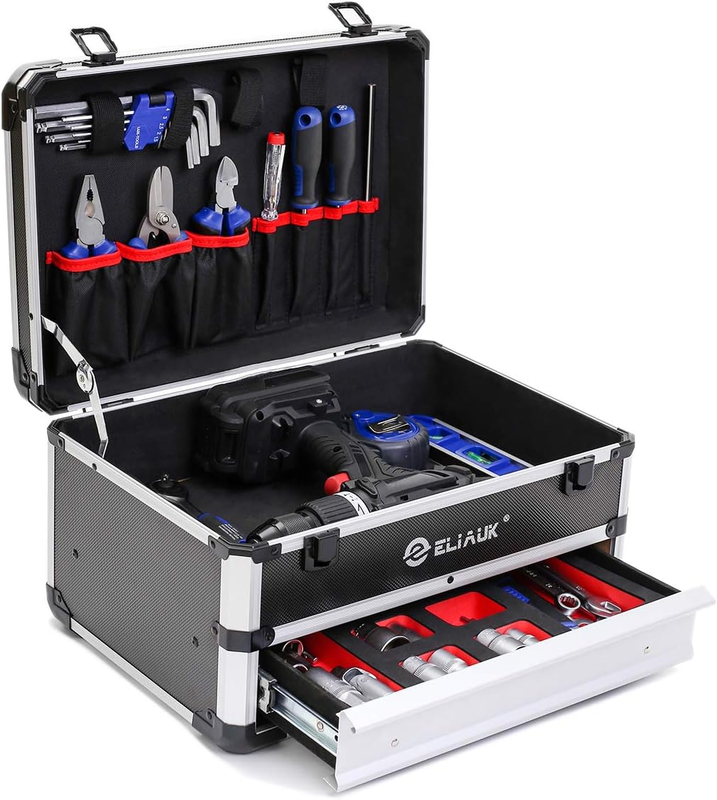 Portable Aluminum Tool box with Drawer H3382