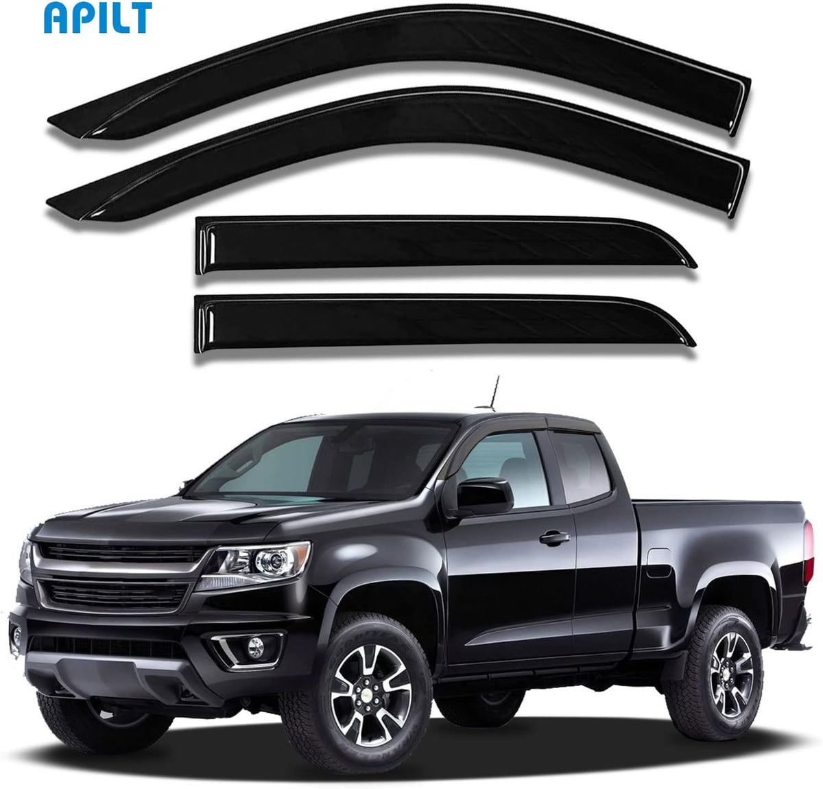 Dark Smoke 4-Piece Side Window Deflectors W789