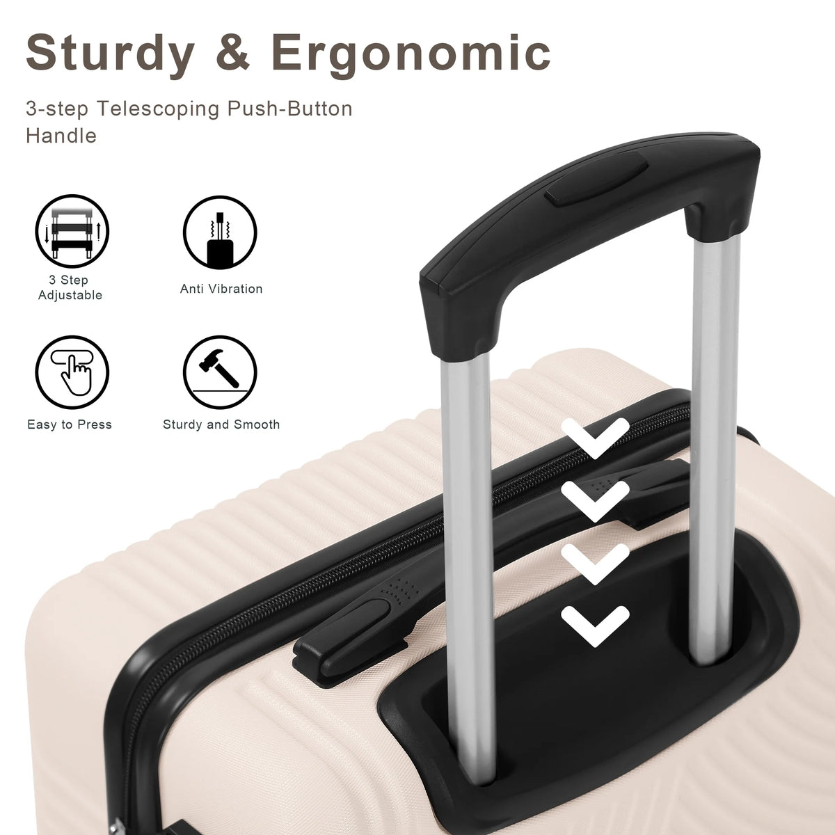3 Piece Hardside Luggage Set with TSA Lock Spinner Wheels I554265