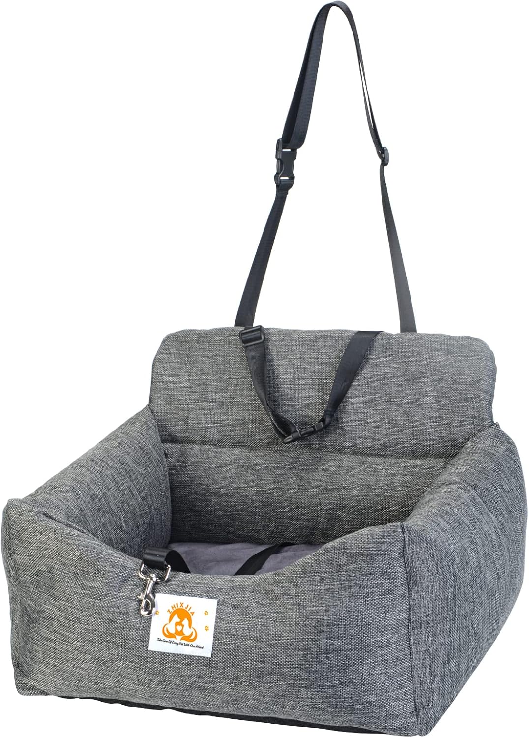 Dog Car Seat with Storage Pocket and Safety Leash A395