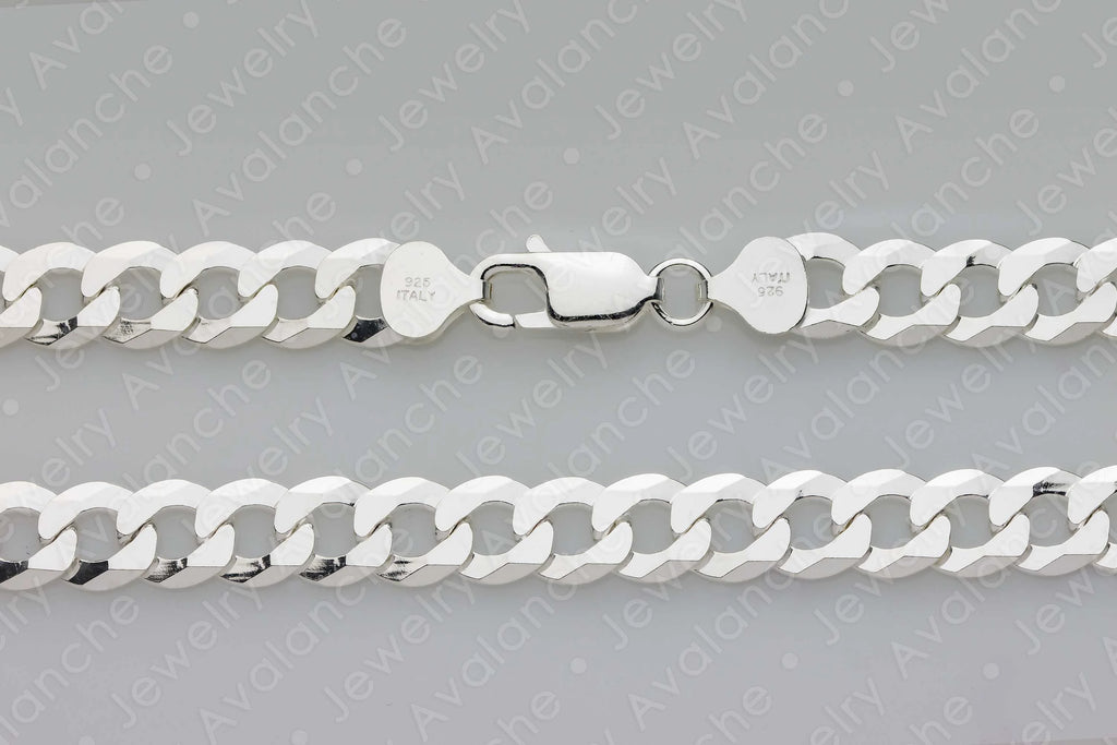 .925 Sterling Silver Flat Curb Chain Necklace 22 inches B943775