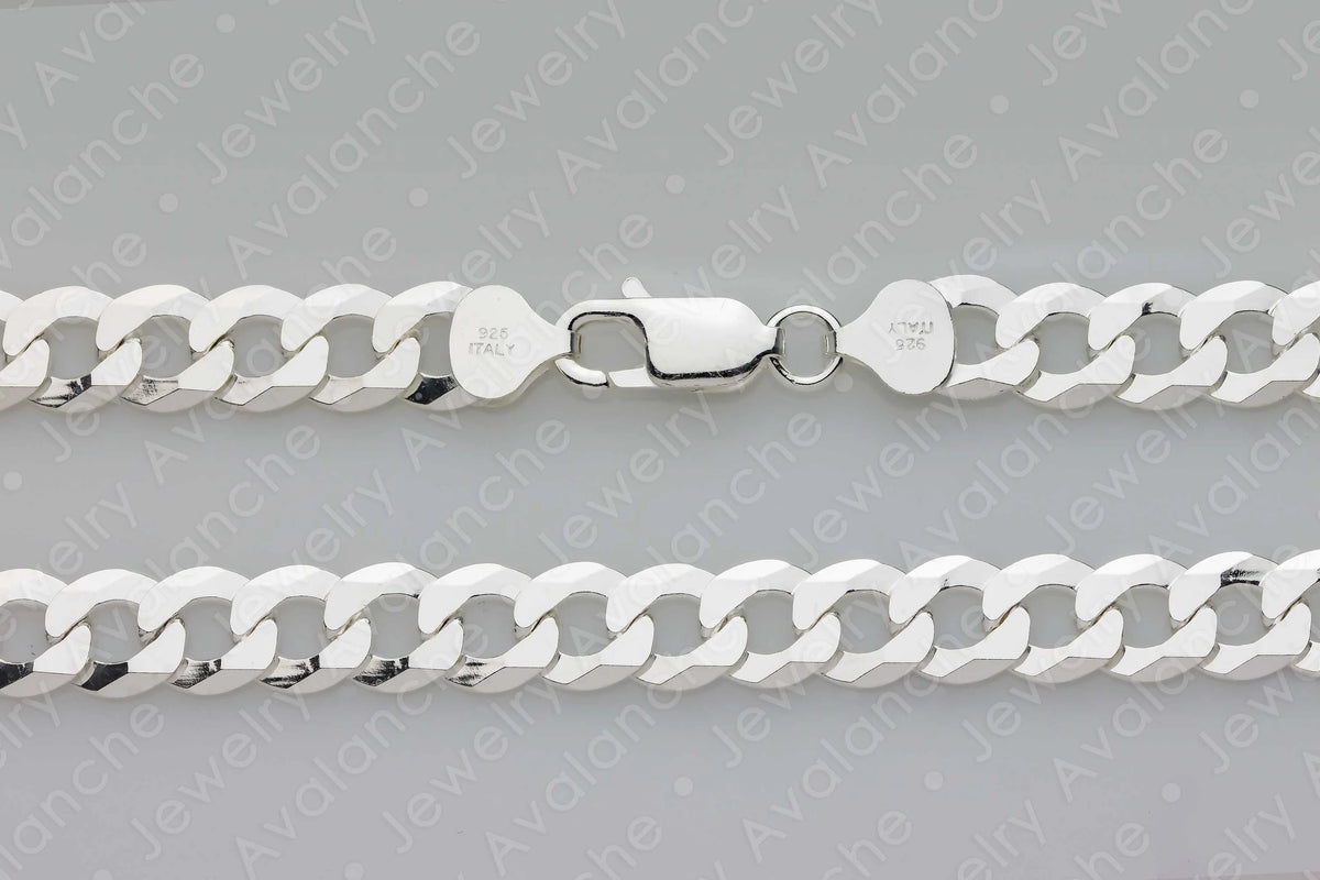 .925 Sterling Silver Flat Curb Chain Necklace 22 inches B943775