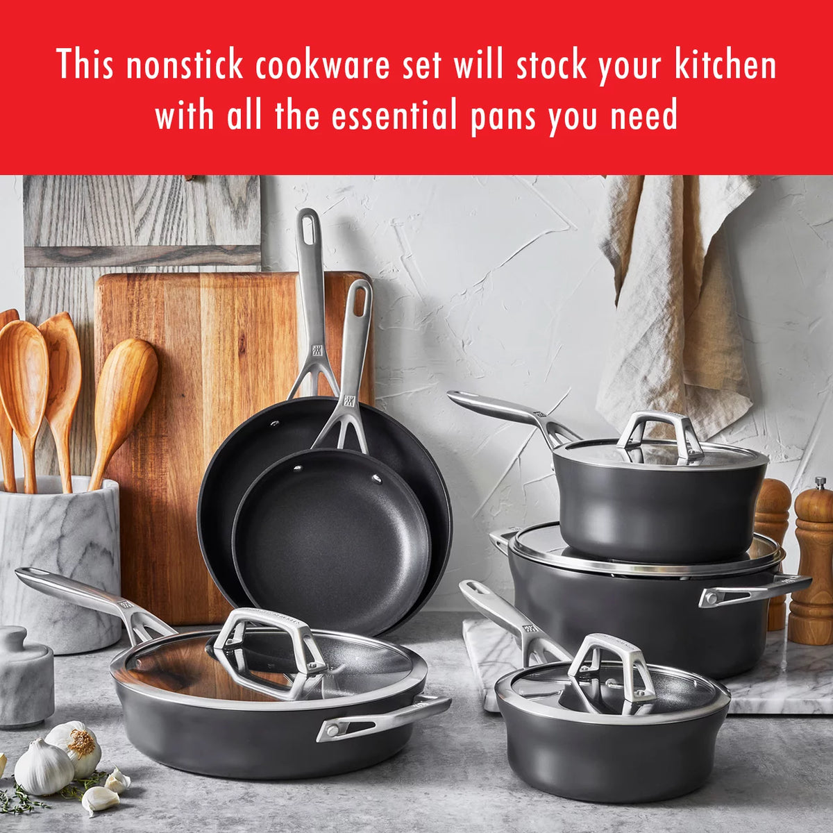 10-pc Aluminum Nonstick Cookware Set Z34457