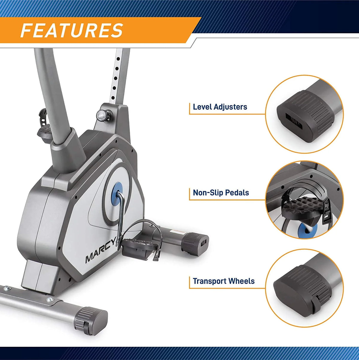 Upright Exercise Bike with Adjustable Seat W944221