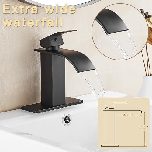 Tall Matte Black Vessel Sink Faucet X69148