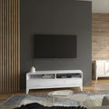 White 60 inch Wide Solid Hardwood TV Media Stand G2466