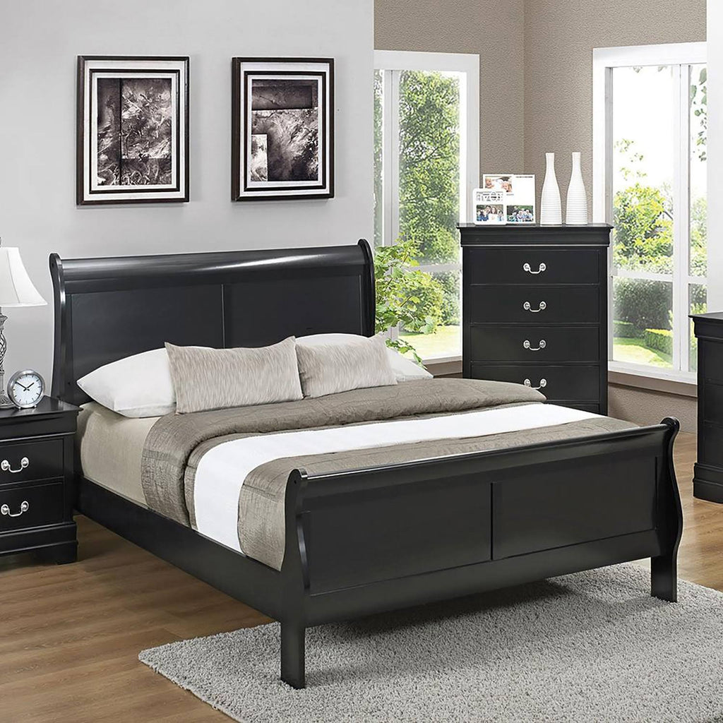 Twin Sleigh Bed Cappuccino O796