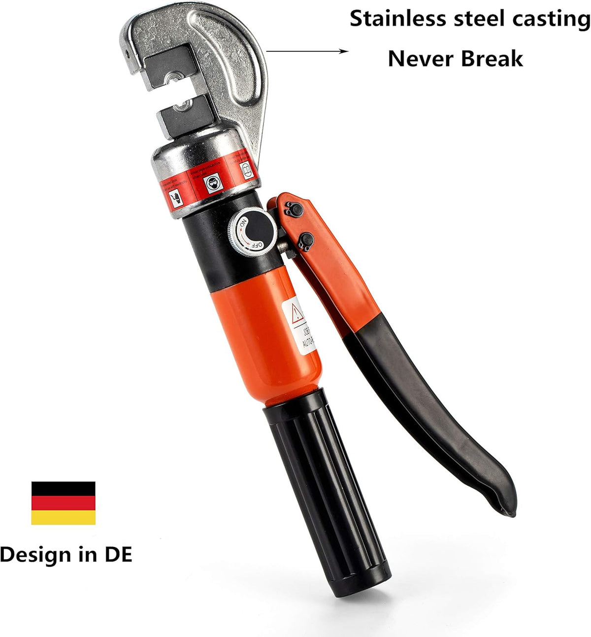 10 Ton Hydraulic Cable Crimper Hand Tool for 1/8, 3/16 Stainless Steel Cable Railing Fittings R926669