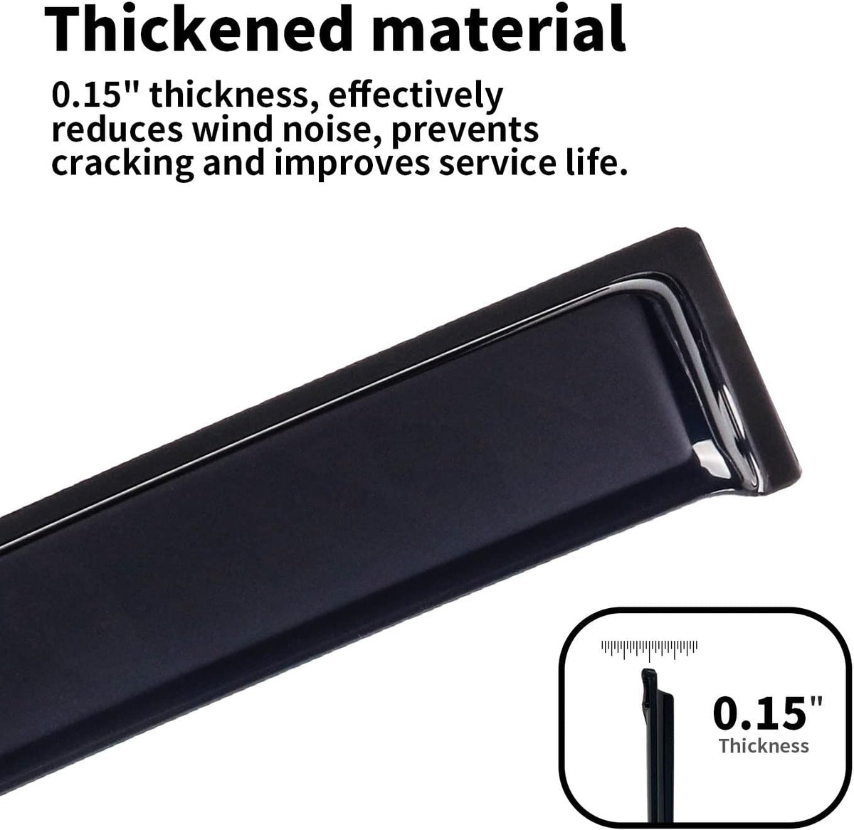 Dark Smoke 4-Piece Side Window Deflectors W789