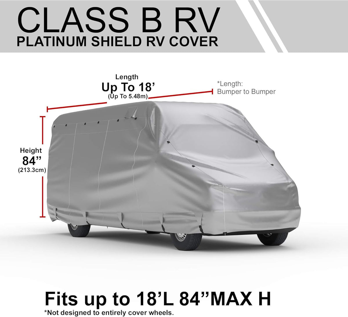 RV Cover 24' - 27' Long with Fleece Lining, Cable Lock, Storage Bag & Wind Straps F4531