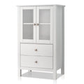 White Free Standing Bathroom Cabinet with Drawer and Shelf V95321