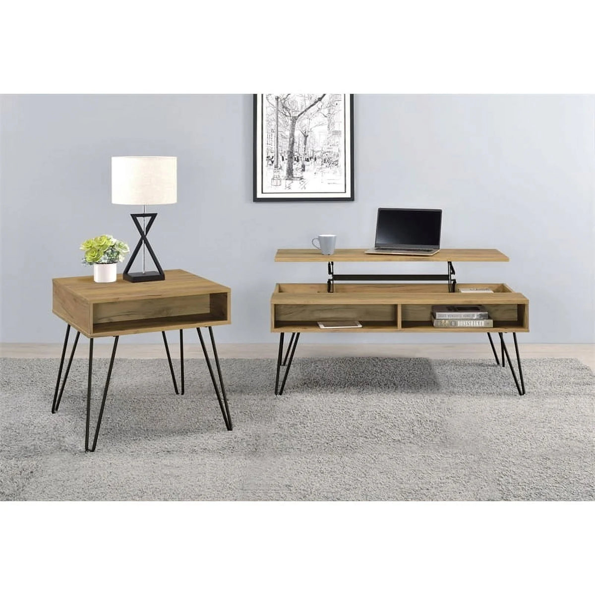 Wood Lift Top Storage Coffee Table B1519