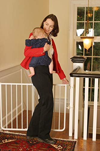 Black Aluminum Baby Gate 27 to 42.5 Inches Wide L407032