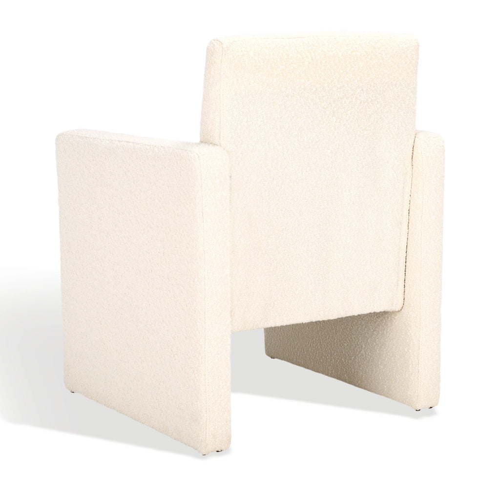 Ivory Boucle Dining Chair C790