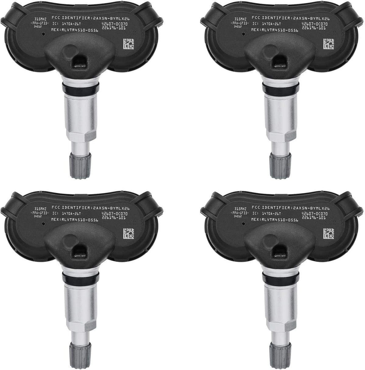 TPMS Sensor 315Mhz Programmed Tire Pressure Sensor Pack of 2 E297731