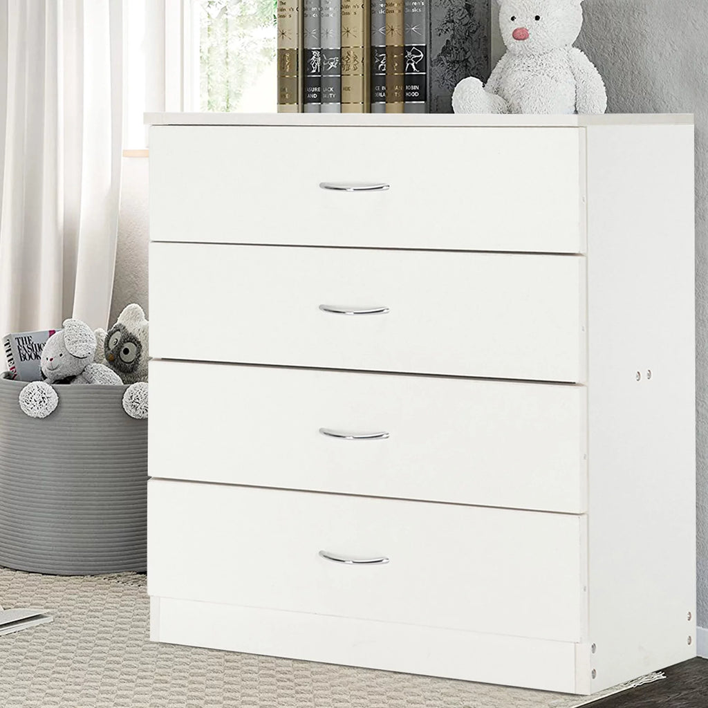 Black 4 Drawer Wood Dresser T5707