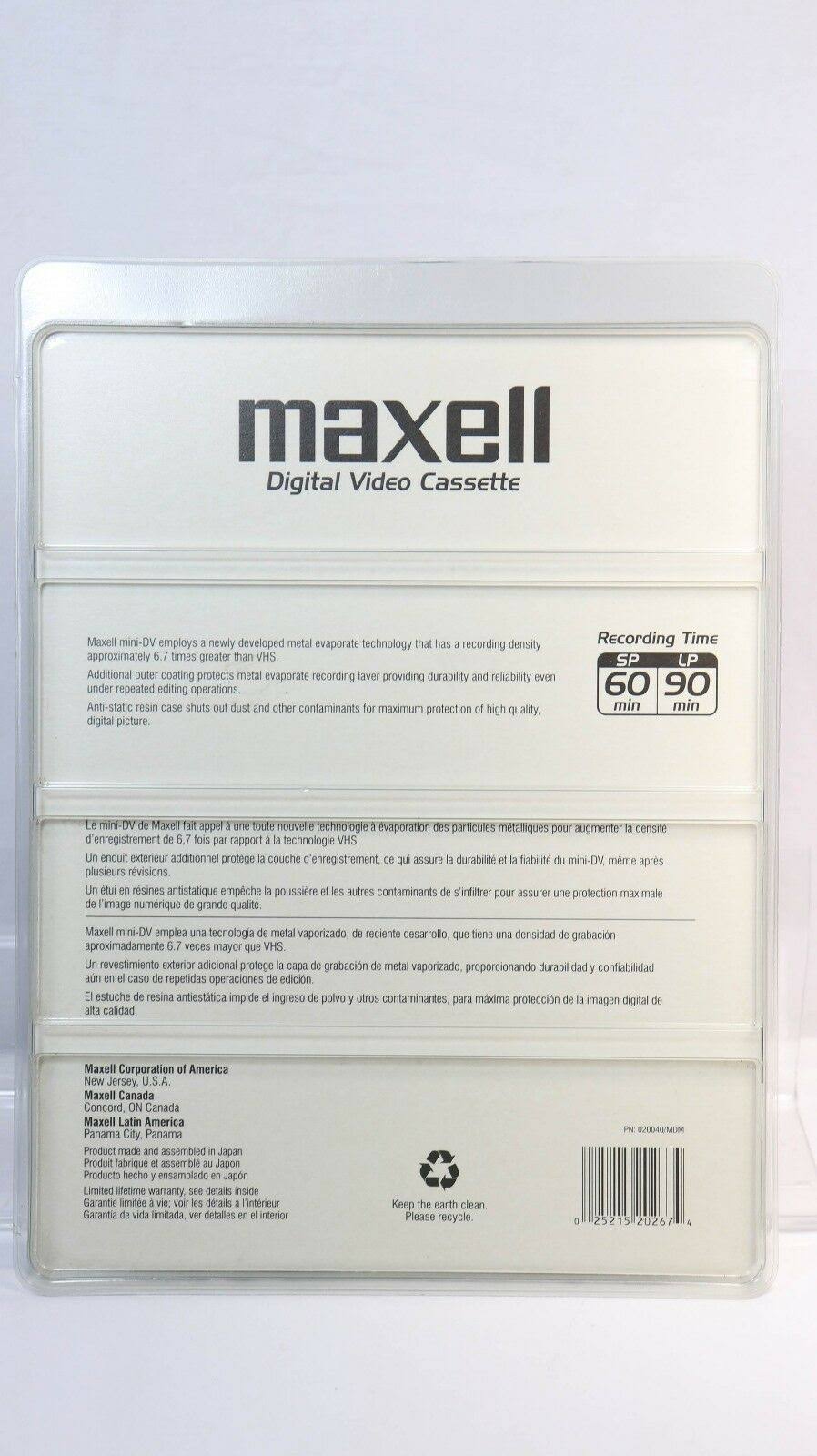 Mini DV 60min Digital Video Cassette 8 Pack V2462
