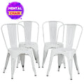 Set of 4 Stackable Metal Kitchen Chair I533