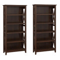 5 Shelf Bing Cherry Engineered Wood Bookcase O103581