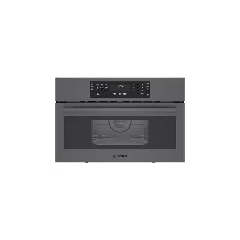 30 in. 1.6 cu. ft. 240 Volt Built-in Convection Microwave in Black Stainless Steel Q778146
