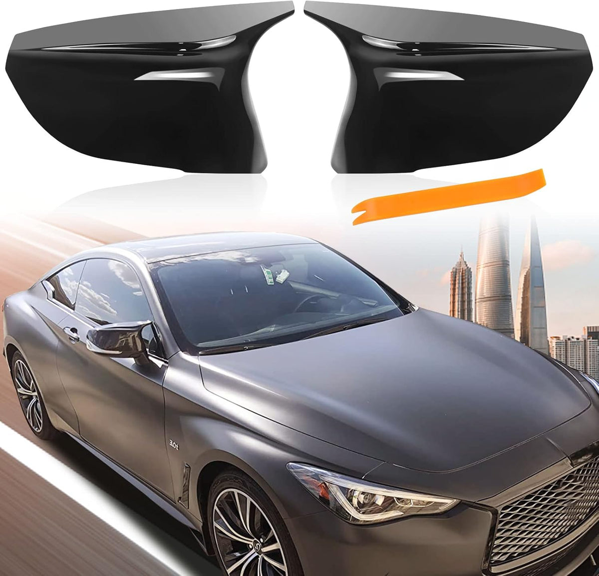Carbon Fiber Mirror Cover Caps B702