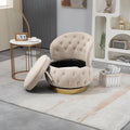 Velvet Upholstered Swivel Barrel Chair T609