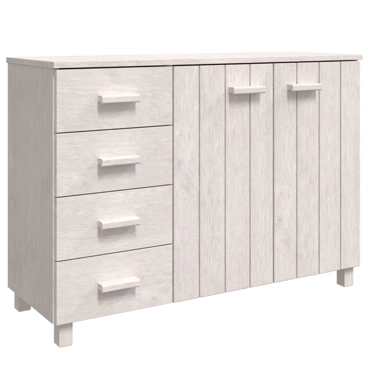 White Solid Wood Pine Sideboard T121690
