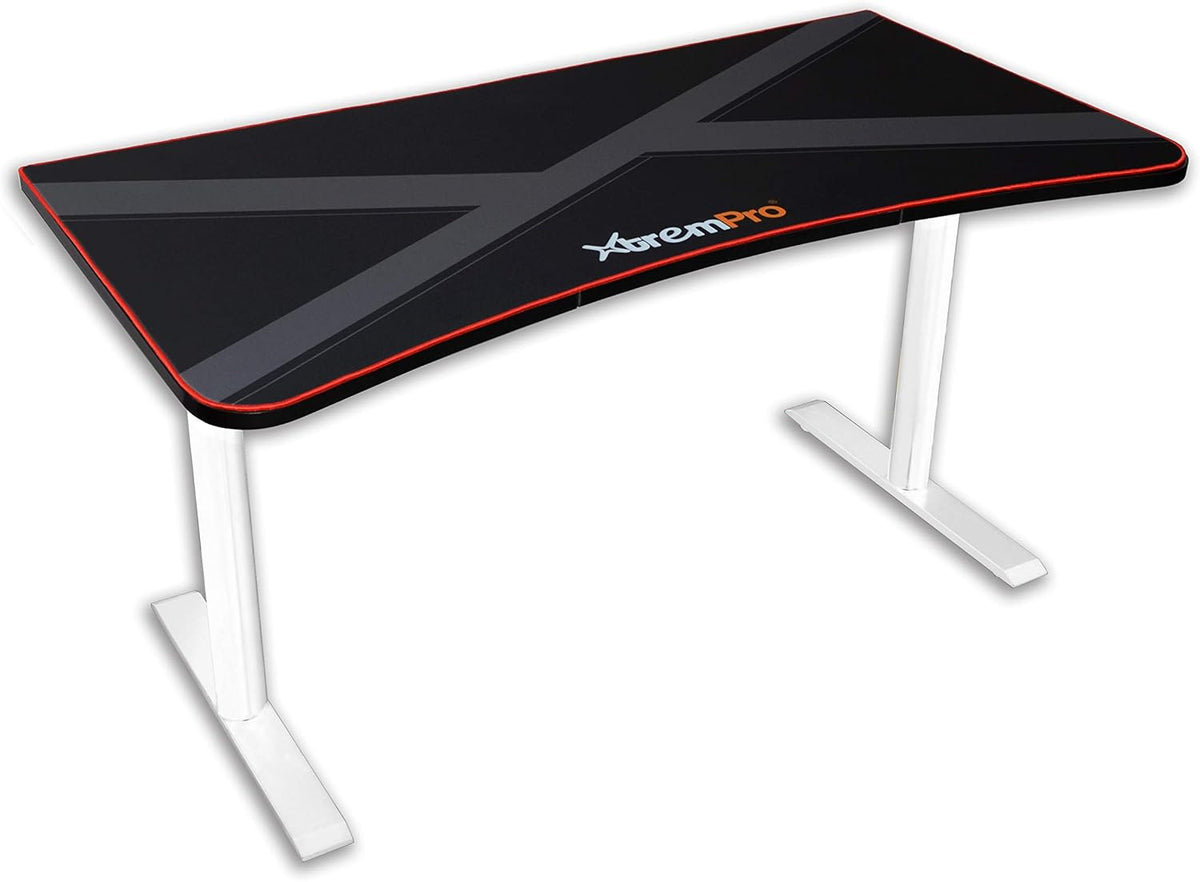 Black White Gaming Desk with Cable Management B51521