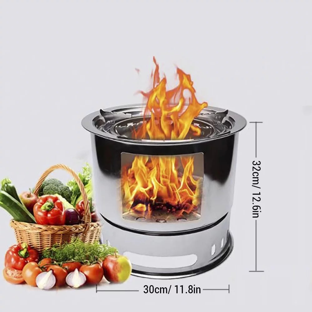 4 In 1 Camping Stove Portable Multi-functional Wood Stove Z31442