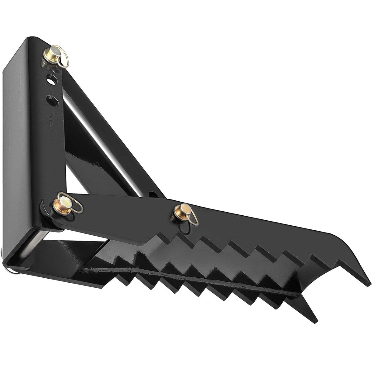 24 Backhoe Thumb, 1/2 Steel Thickness Black Steel Weld On Thumb Attachments with 12mm Bolt-On Design K12748