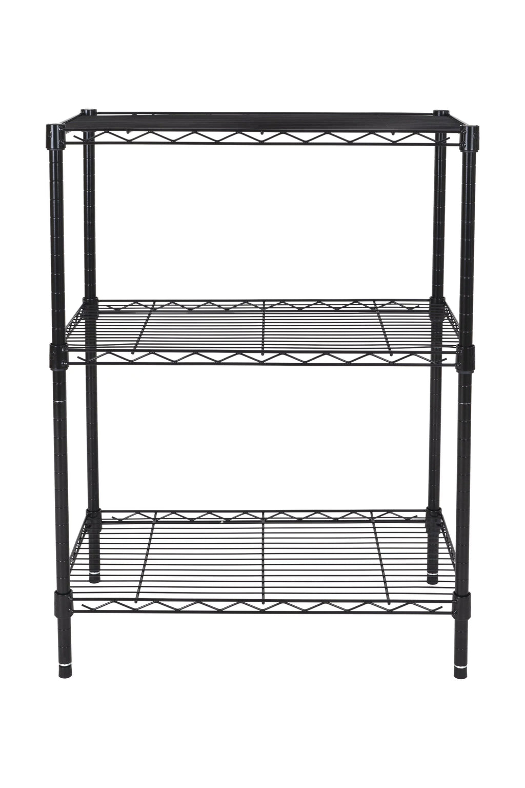 Steel 3-Tier Storage Shelf Unit Black H471