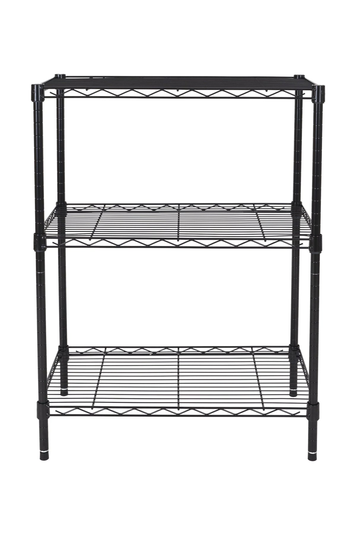 Steel 3-Tier Storage Shelf Unit Black H471