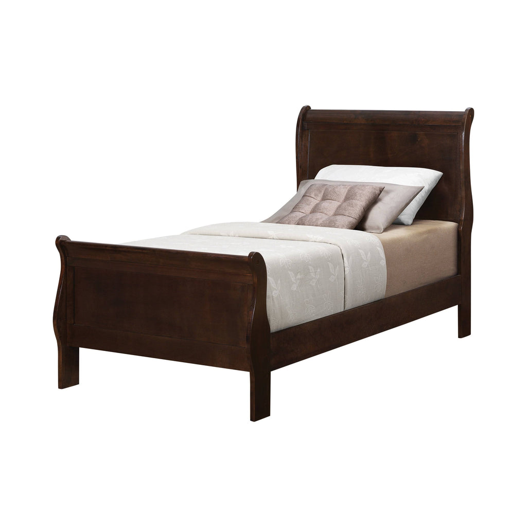 Twin Sleigh Bed Cappuccino O796