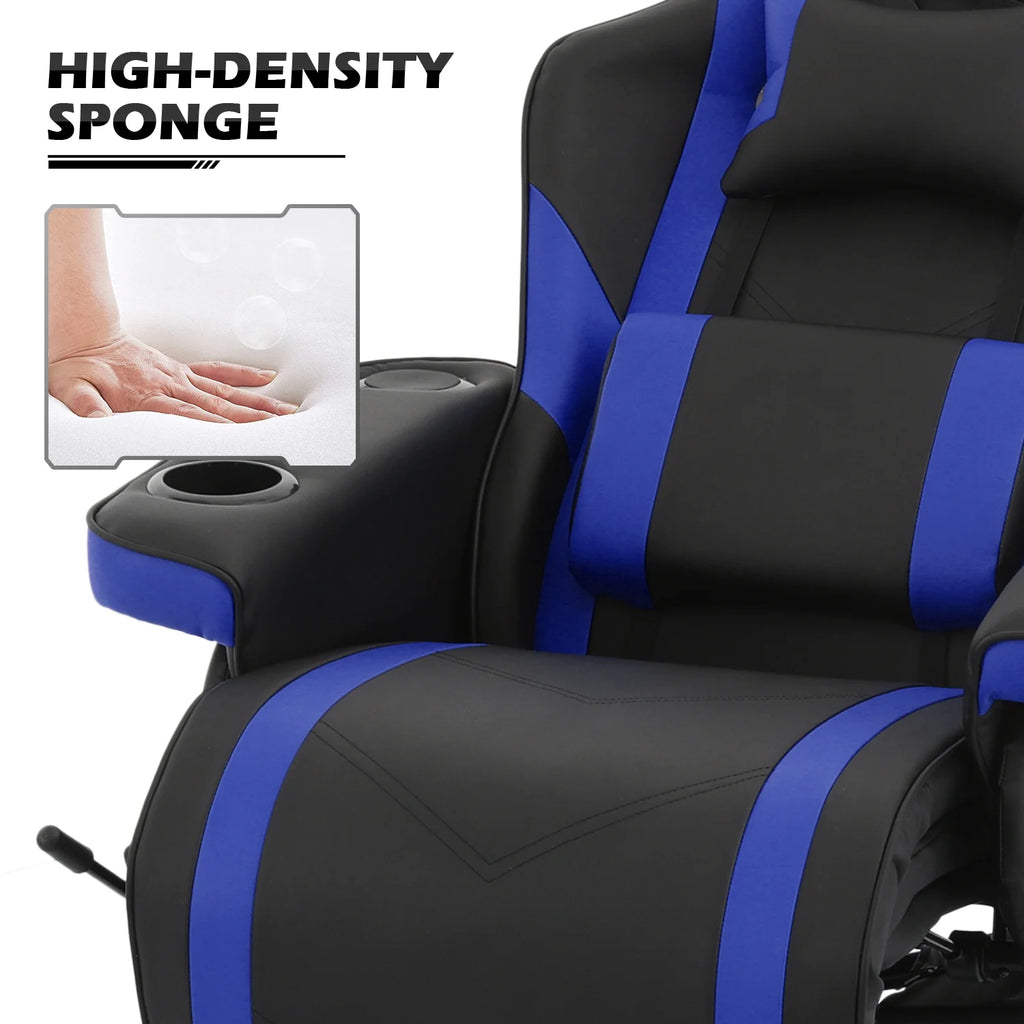 Blue Massage Gaming Recliner Chair with Speaker K232407
