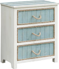 Blueish Grey and White 3 Drawer Accent Chest G8989