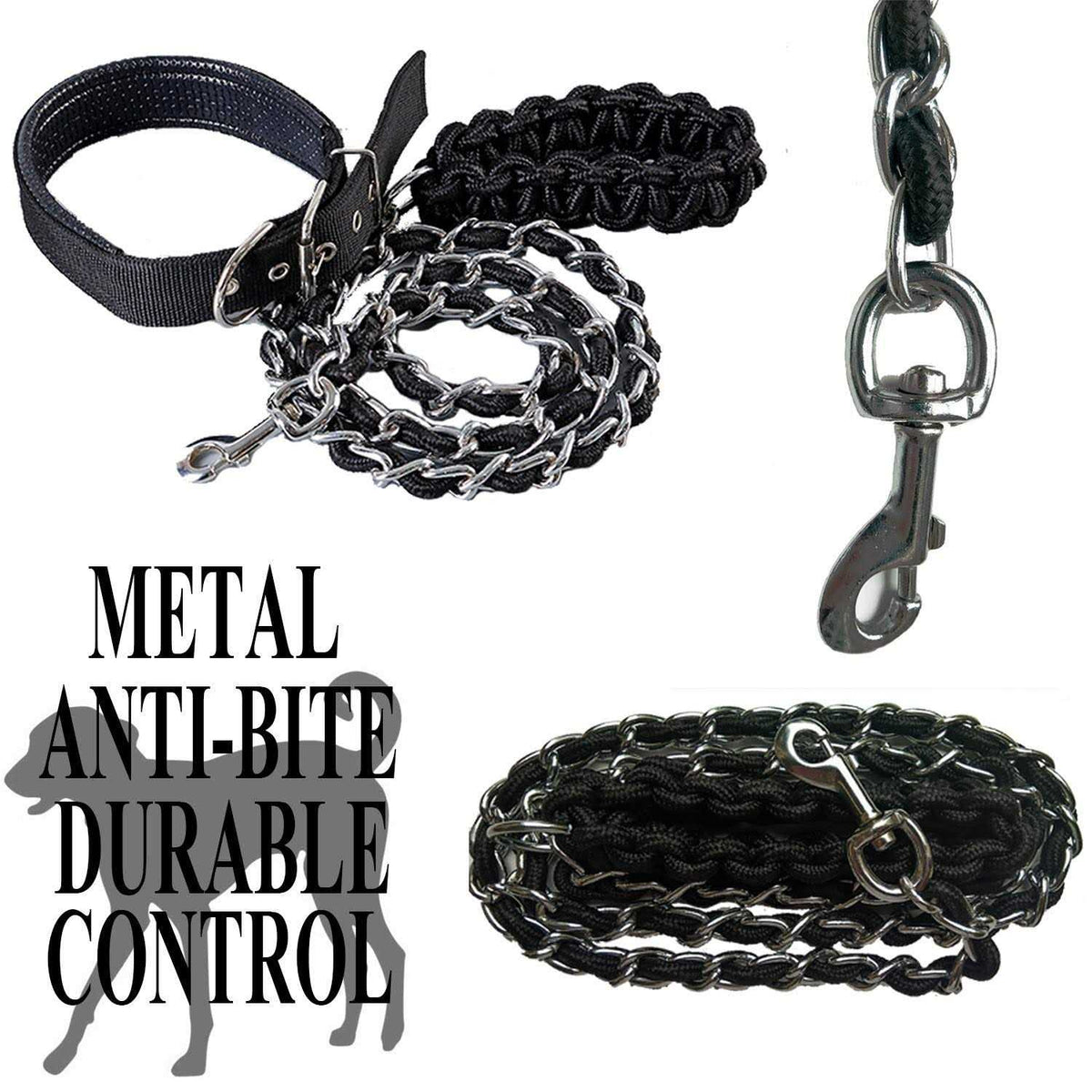 Metal Dog Leash with Collar I221120