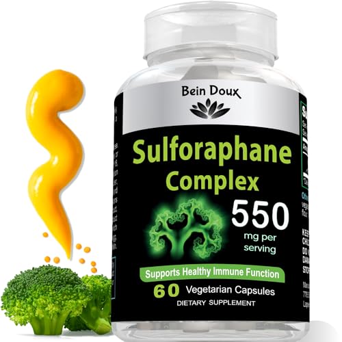 550mg Sulforaphane Supplement with Glucoraphanin and Myrosinase, 60 Vegetarian Capsules V9308
