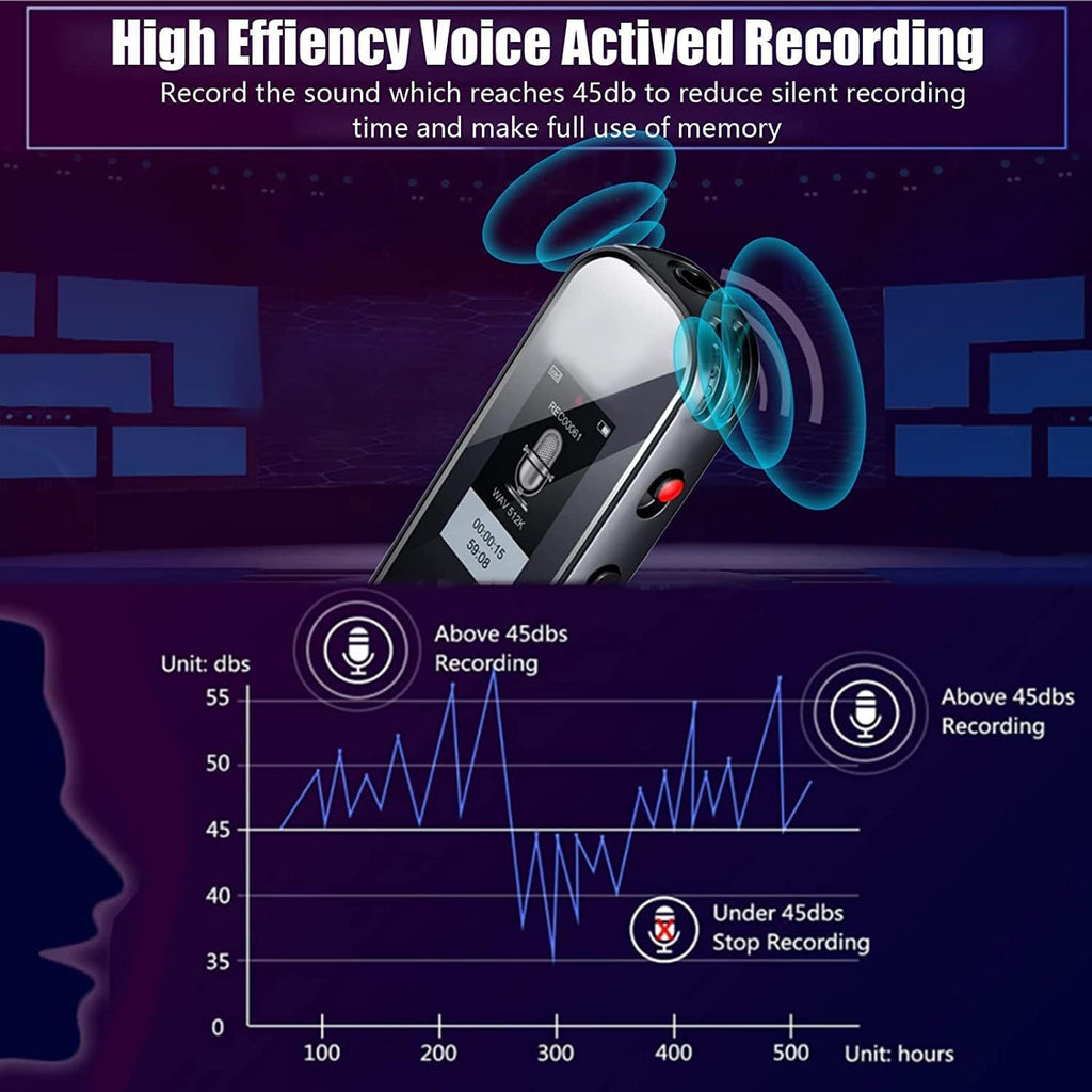 32G MP3 Digital Voice Recorder, Pack of 2 R46736