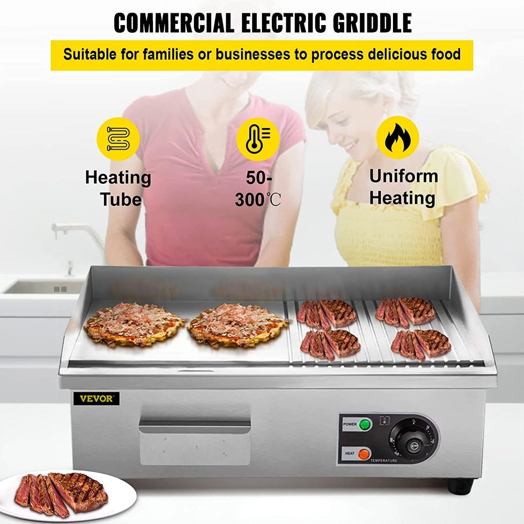 1600W 22" Electric Griddle Flat Top Grill B8562