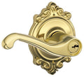 Bright Brass Keyed Entry Lock J90244