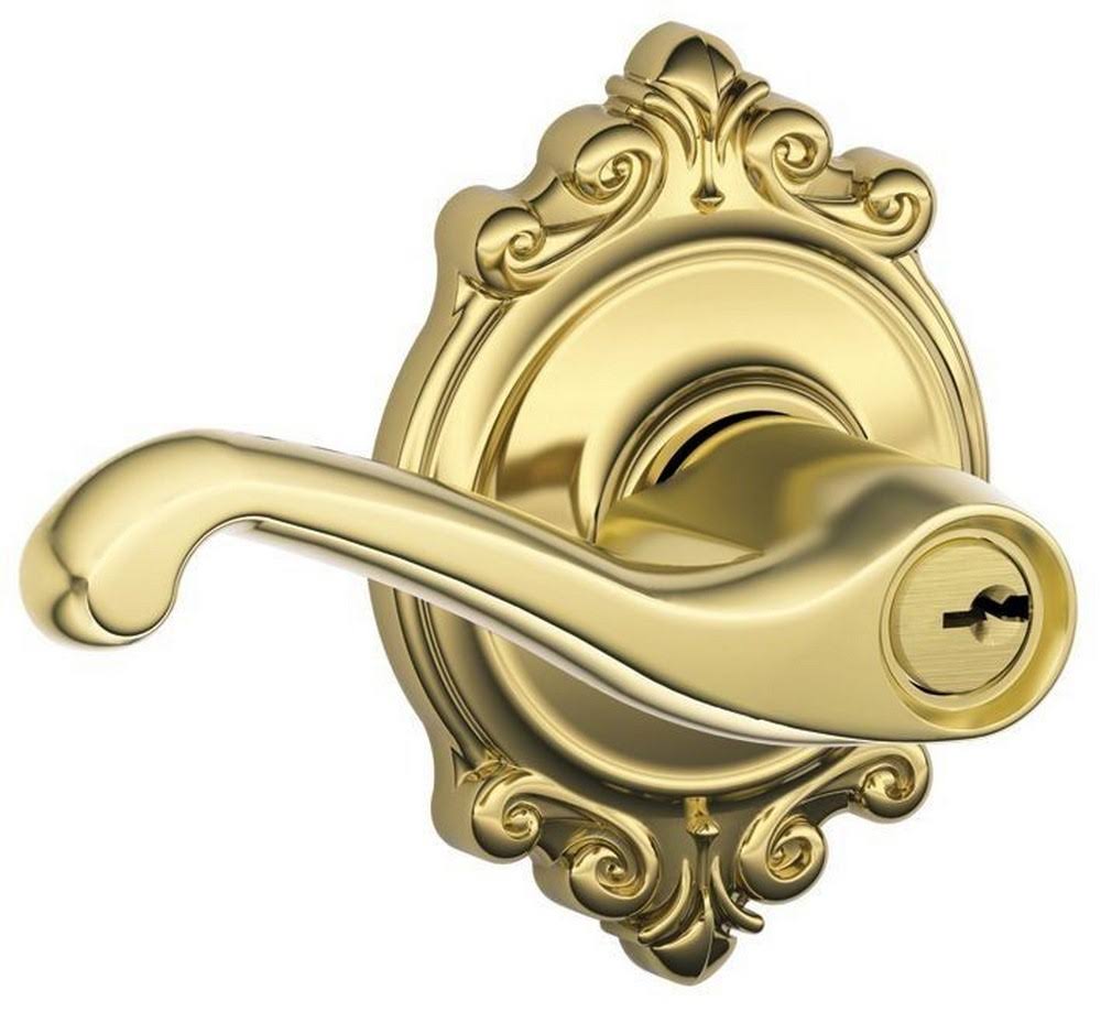 Bright Brass Keyed Entry Lock J90244