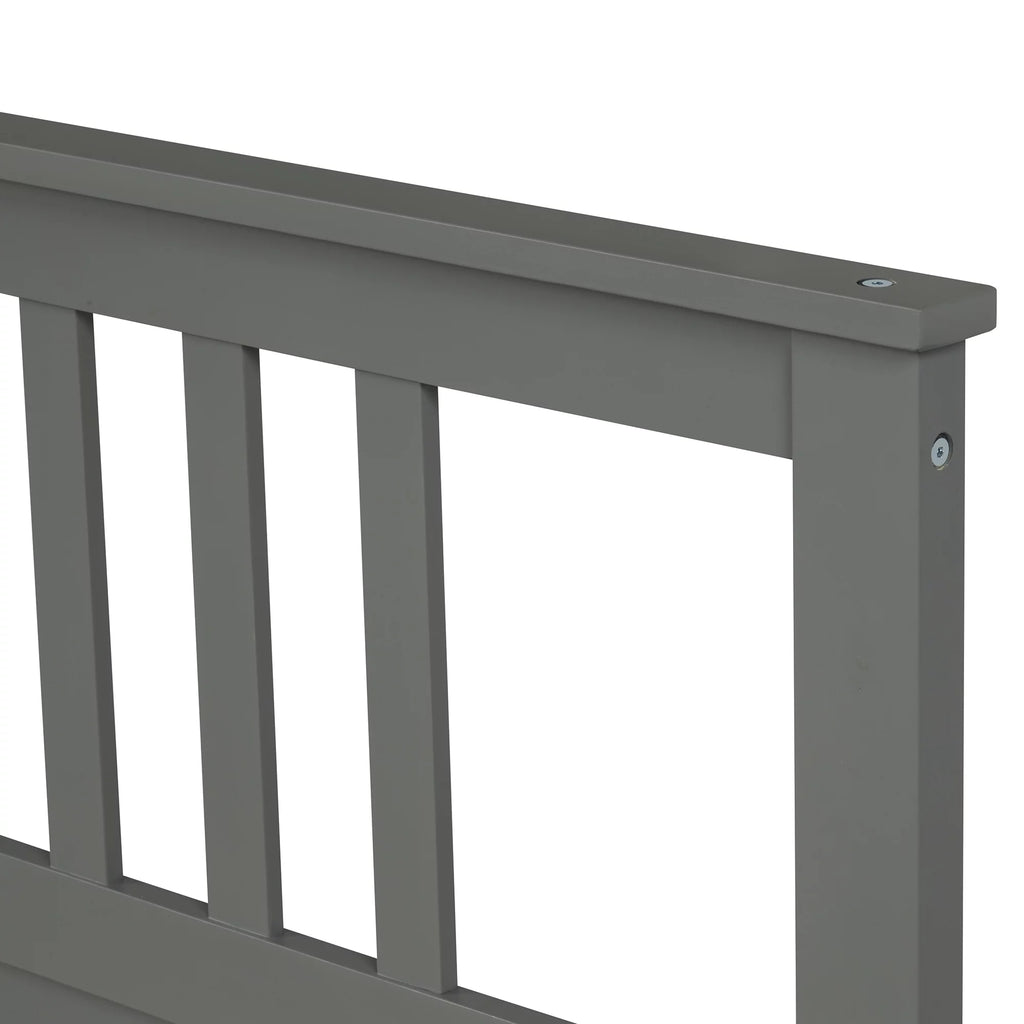 Wood Twin Size Platform Bed Frame with Headboard and Footboard M421955