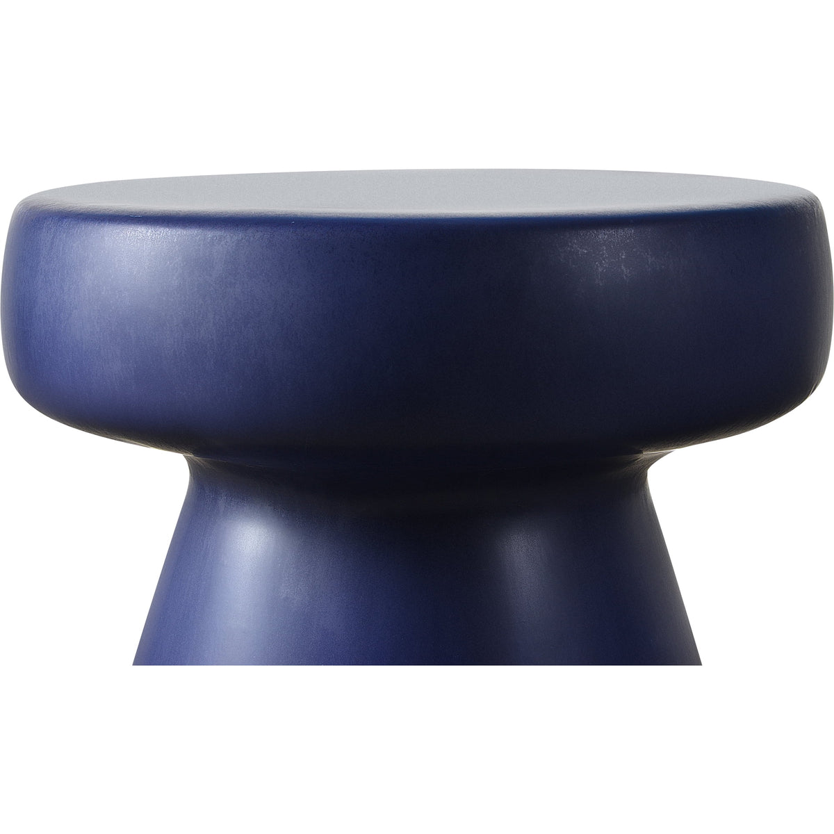 Ceramic Mushroom Outdoor Side Table 16" Navy Blue I902