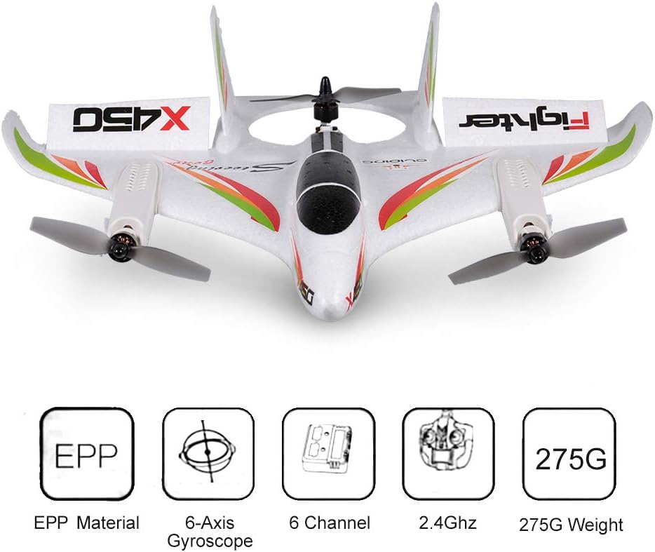 2.4G Remote Control 6 Channel Brushless Motor RC Airplane D673